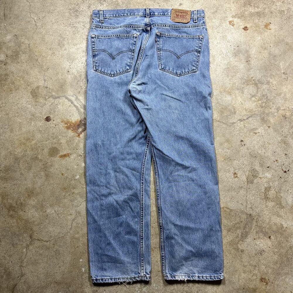 VTG Y2K Light Blue Washed Denim Levi’s 505 Straight Fit Jeans Size 38x30